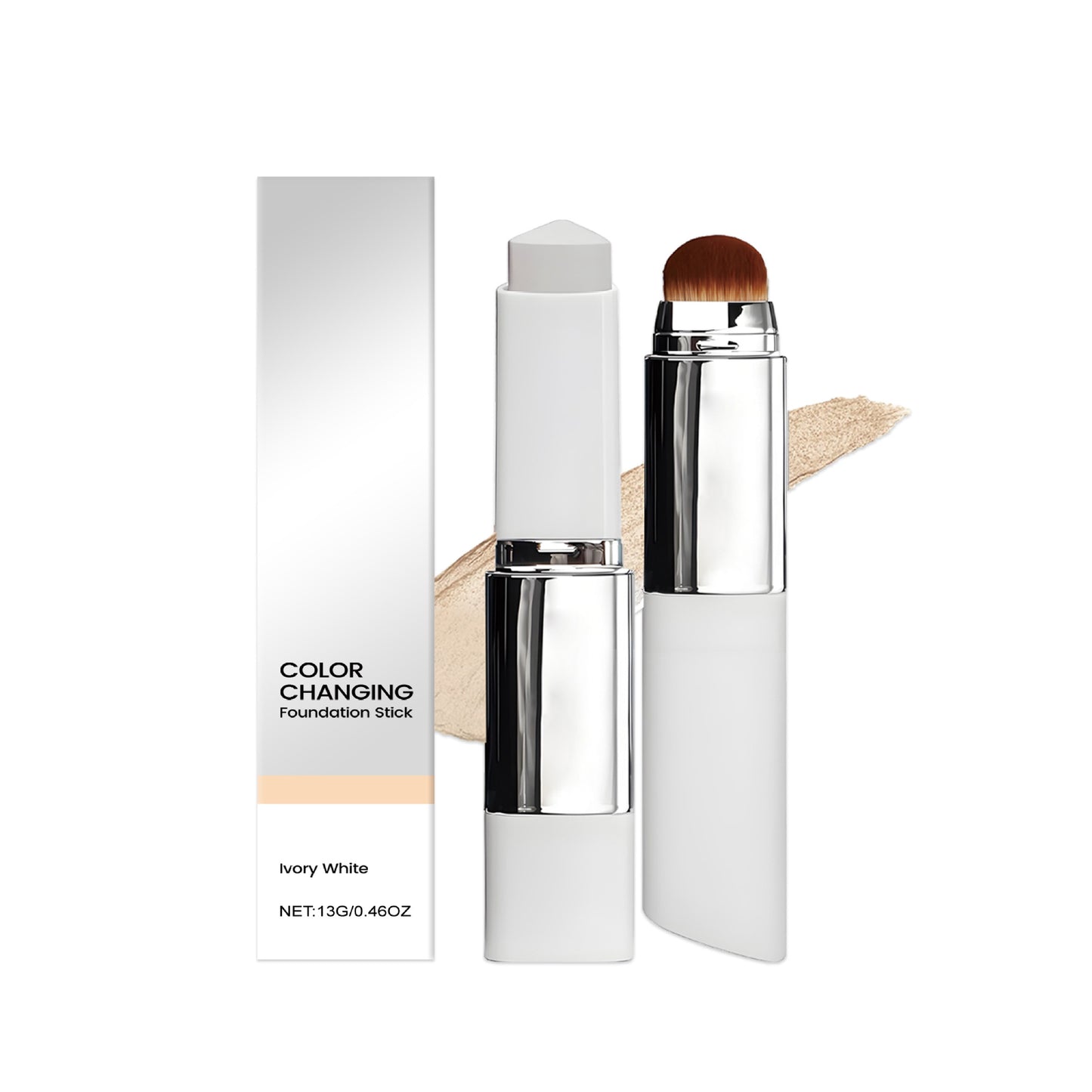 2-in-1 Color-Changing Foundation Stick Clear And Non-stuck Powder Daily External Foundation