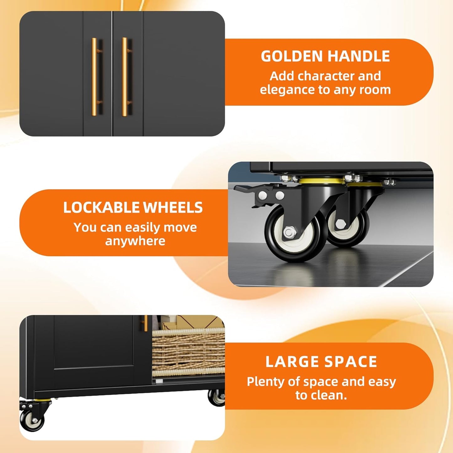 Metal Arched Bookcase With Wheels, Modern Freestanding Black Arch Storage Cabinets For Home Office Bookshelf Living Room